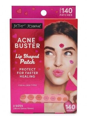 Betsey Johnson Lip Shaped Pimple Patch All Skin Types 140 Patches New In Box
